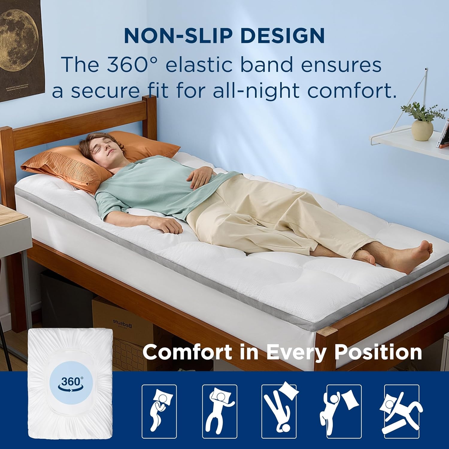 image:imageBedsure Get Free 1 Twin XL Sheets When You purches 1pcs Twin XL Mattress Topper