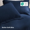 Bedsure Boho Duvet Cover Queen, Vintage Tufted Bedding, 3-Piece, White | Boho Bedding, Lightweight, Fade Resistant, Machine Washable, Soft, Breathable, All Seasons, Zipper Closure, 8 Corner Ties(00 – Navy Blue (No Comforter))