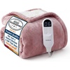 Bedsure Electric Blanket Queen Size – Dual Control Heated Blanket Queen, Fast Heating with 6 Time Settings (Up to 10H) & 6 Heat Settings, Warm Gift for Grandma (84×90 inches, Grey)(09 – Pink)