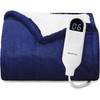 Bedsure Electric Blanket Queen Size – Dual Control Heated Blanket Queen, Fast Heating with 6 Time Settings (Up to 10H) & 6 Heat Settings, Warm Gift for Grandma (84×90 inches, Grey)(05 – Pageant Blue)