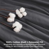 Bedsure PureWoven Cotton Comforter Set Prewashed, Queen, Light Pink(01 – Charcoal Grey)