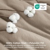 Bedsure PureWoven Cotton Comforter Set Prewashed, Queen, Light Pink(07 – Taupe)