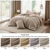 Bedsure PureWoven Cotton Comforter Set Prewashed, Queen, Light Pink(07 – Taupe)