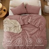 Bedsure PureWoven Cotton Comforter Set Prewashed, Queen, Light Pink(10 – Pink Clay)