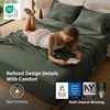Bedsure Non-Slip Deep Pocket Full Sheet Set, Stay Put Fits 14-18″ Mattress(Olive Green)