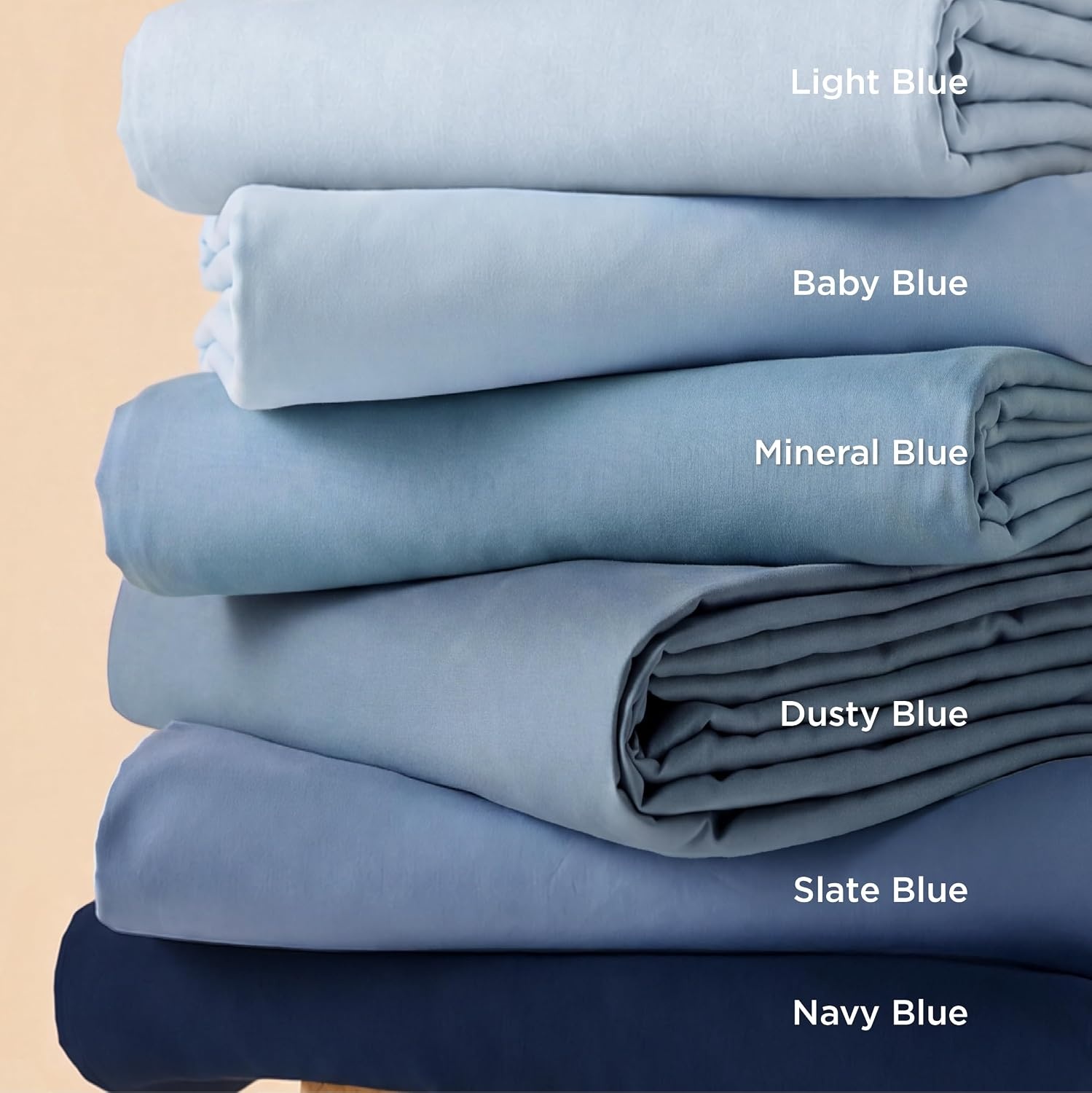 image:imageBedsure Duvet Cover King Size 3Pcs Double Brushed Bedding Set Light Beige06 Light Blue