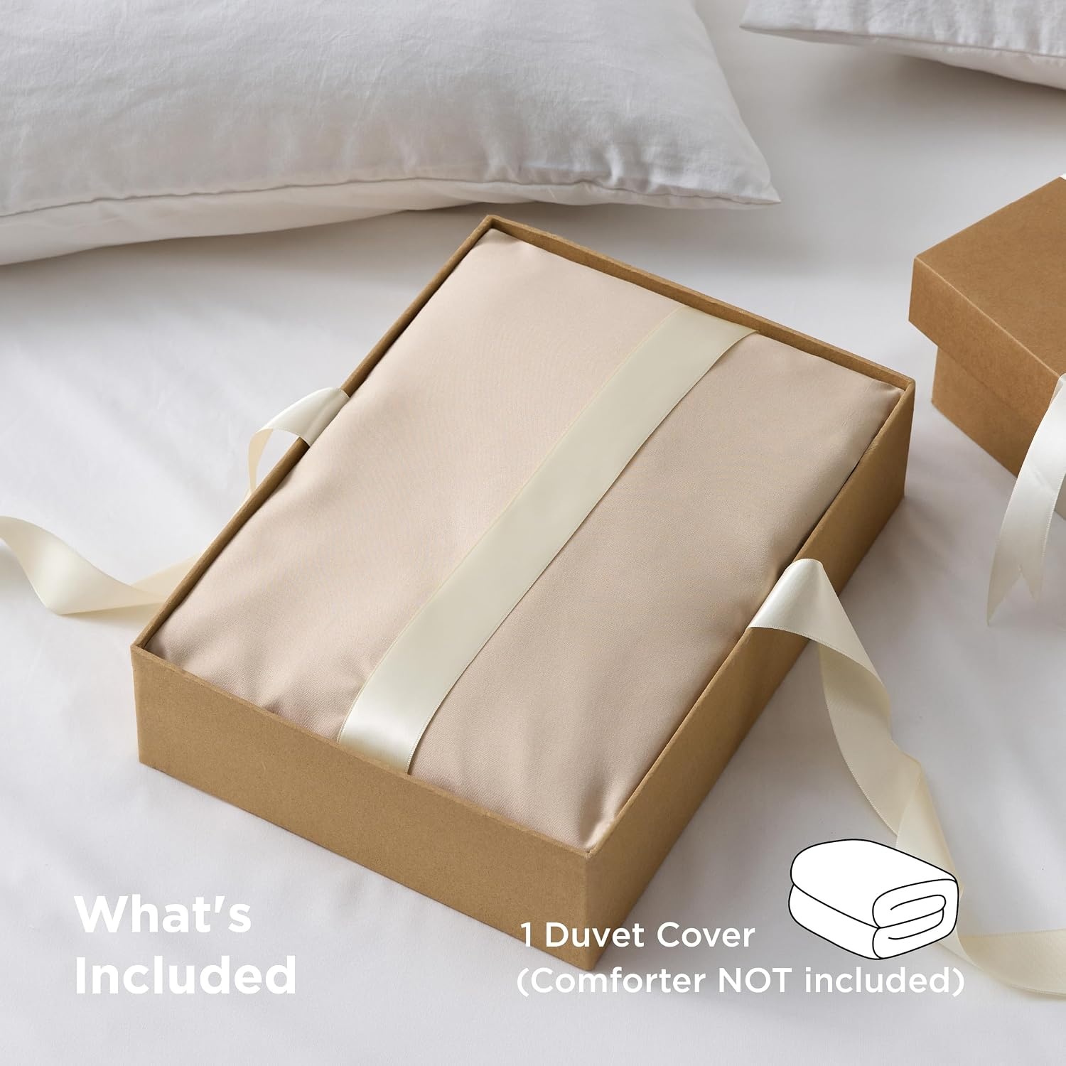image:imageBedsure Duvet Cover King Size 3Pcs Double Brushed Bedding Set Light Beige07 Light Brown