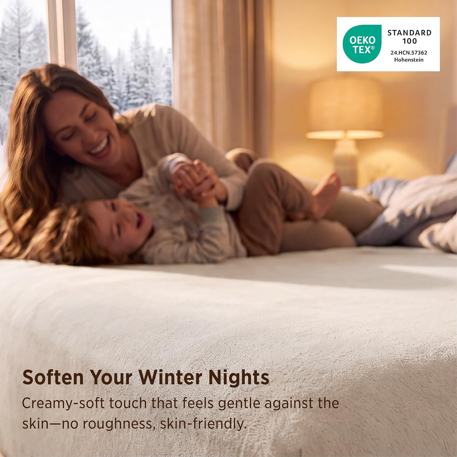 image:imageBedsure Mattress Pad Bundle Flannel Fitted Sheet Only Quilted Fitted Mattress Topper Protector with Deep Pocket Noiseless Breathable Bed Cover Padded Velvet Bottom Sheet Queen Beige amp Oat Milk