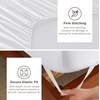 Bedsure Waterproof King Mattress Protector + Deep Pocket King Sheets Set (White + White)