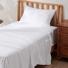 Bedsure Waterproof Twin Mattress Protector + Deep Pocket Twin Sheets Set (White + White)