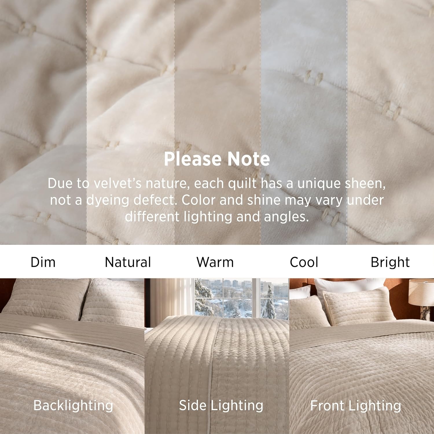 image:imageBedsure Velvet Comforter King Olive Green Quilt Luxury Bedding Set03 Beige