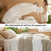 Bedsure Lightweight 100% Cotton Waffle Blanket, King, Coffee Brown(Ivory)